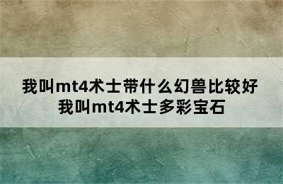 我叫mt4术士带什么幻兽比较好 我叫mt4术士多彩宝石